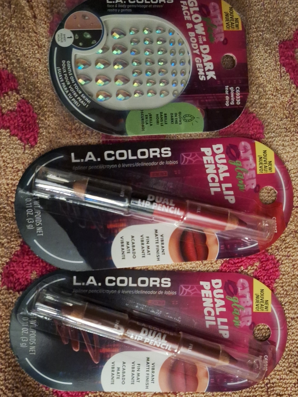 L.A. COLORS Dual Lip Pencil — Red and Brown Shades